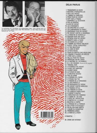 Verso de l'album Ric Hochet Tome 14 Ric Hochet contre le bourreau