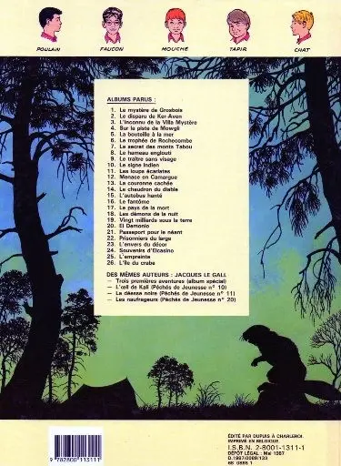 Verso de l'album La Patrouille des Castors Tome 21 Passeport pour le néant