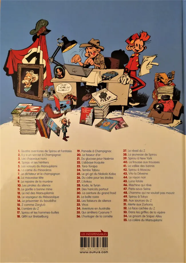 Verso de l'album Spirou et Fantasio Tome 16 L'ombre du Z