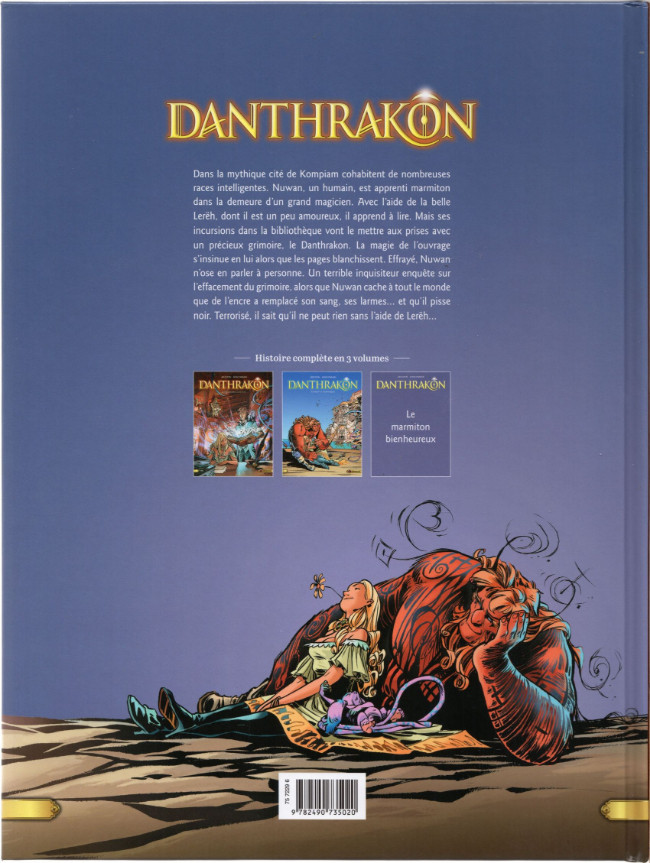 Verso de l'album Danthrakon Tome 1 Le Grimoire glouton