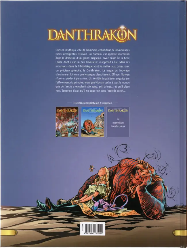 Verso de l'album Danthrakon Tome 1 Le Grimoire glouton