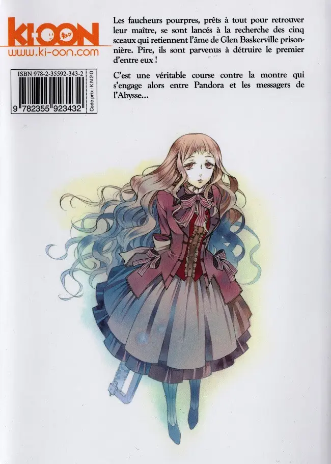 Verso de l'album Pandora Hearts 11