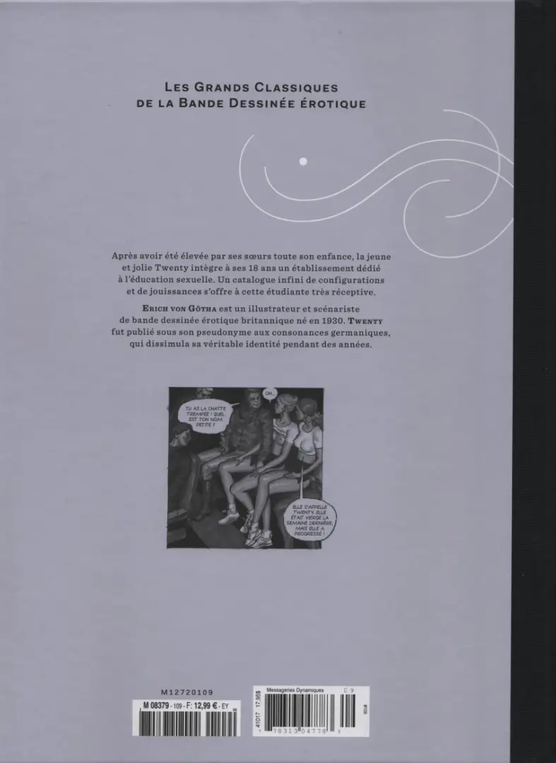 Verso de l'album Les Grands Classiques de la Bande Dessinée Érotique - La Collection Tome 109 Twenty - Tome 1