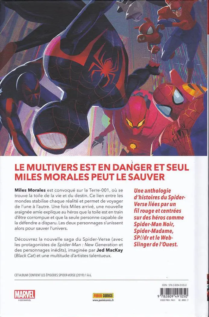 Verso de l'album Spider-Verse Spider-Zero