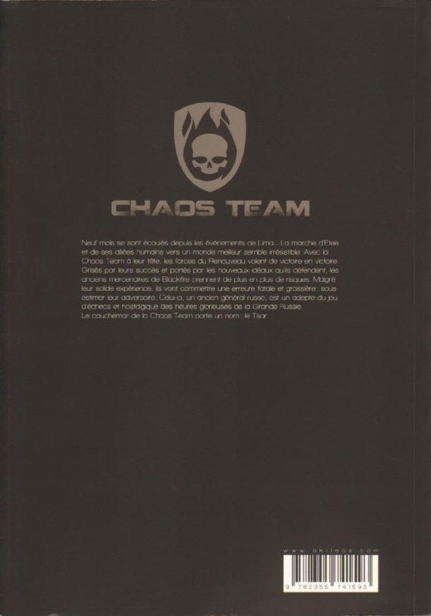 Verso de l'album Chaos Team Tome 3 Tome 2.1