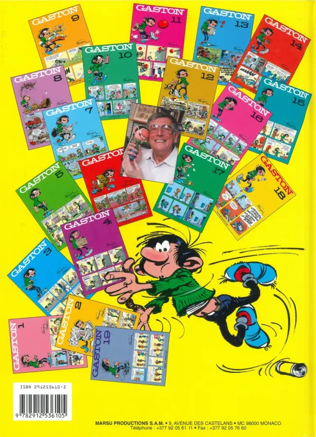 Verso de l'album Gaston Tome 18