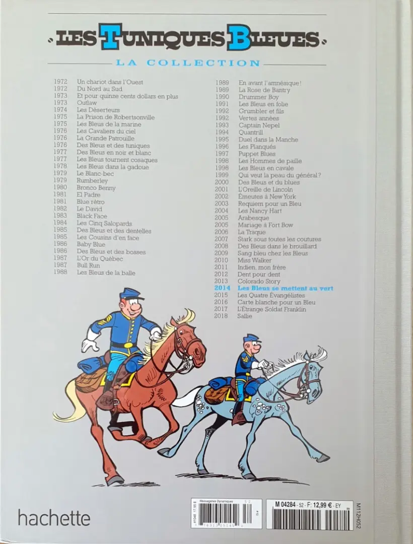 Verso de l'album Les Tuniques Bleues La Collection (Hachette) Tome 52 Les bleus se mettent au vert
