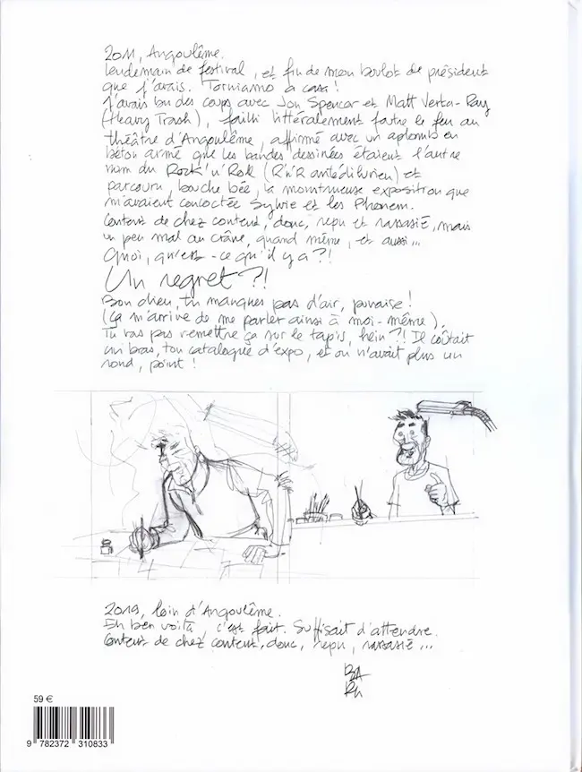 Verso de l'album Baru : Catalogue Déraisonnable pour une Exposition Fantasmée