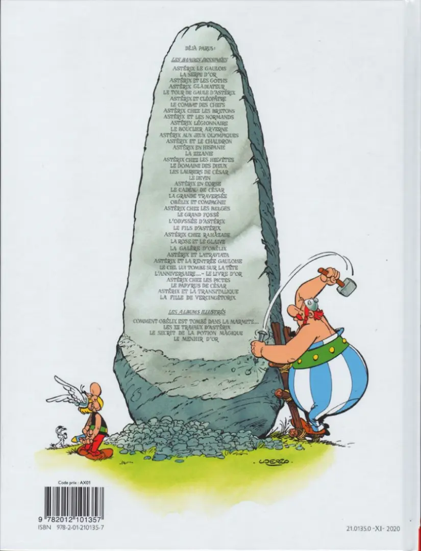 Verso de l'album Astérix Tome 3 Astérix et les Goths