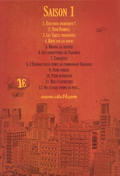 Verso de l'album Cité 14 Saison 1 Tome 4 Rififi sur les docks