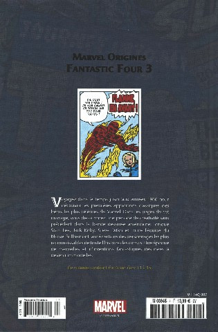 Verso de l'album Marvel Origines N° 7 Fantastic Four 3 (1963)