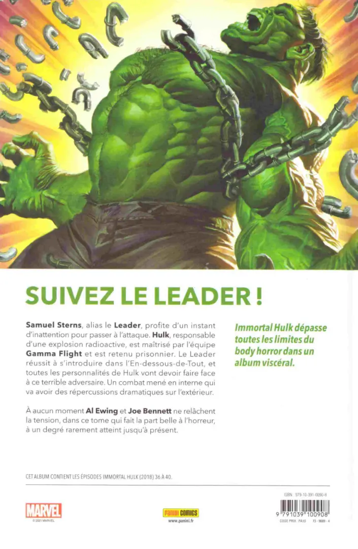 Verso de l'album Immortal Hulk 8 Le gardien de la porte