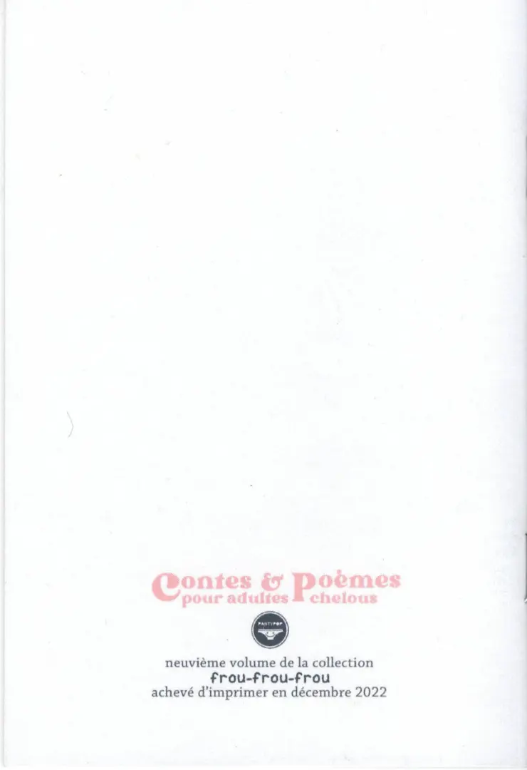 Verso de l'album Contes & Poèmes pour adultes chelous