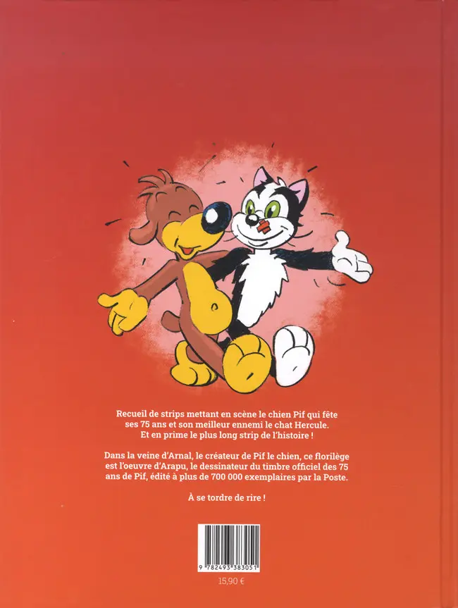 Verso de l'album Une aventure de Pif et Hercule HapPif Birthday