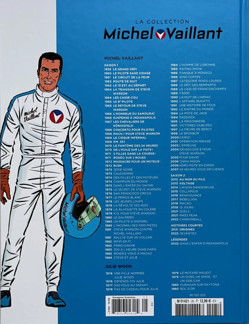 Verso de l'album Michel Vaillant La Collection 25 Rush