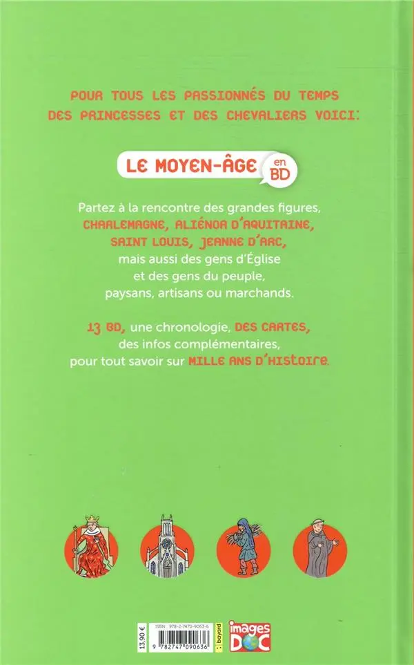 Verso de l'album Le Moyen-Age en BD