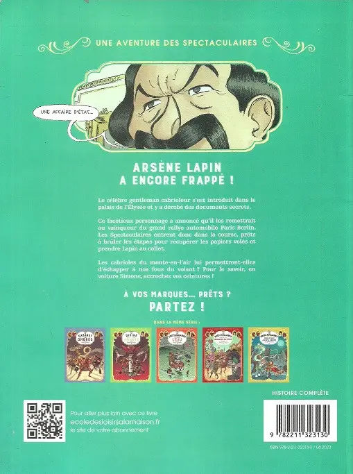 Verso de l'album Une aventure des Spectaculaires Tome 4 Les Spectaculaires dépassent les bornes