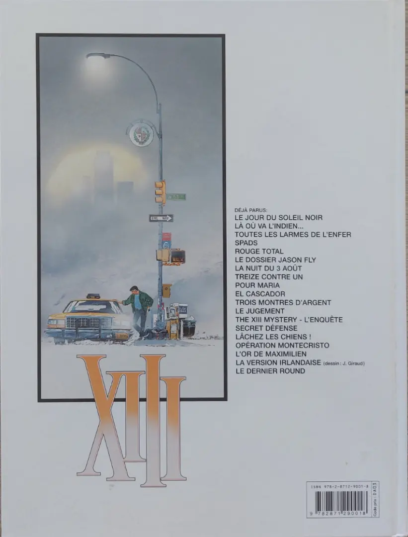 Verso de l'album XIII Tome 2 La où va l'indien...
