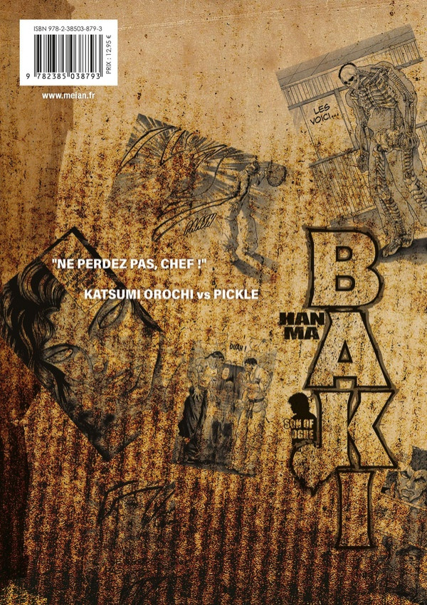 Verso de l'album Hanma Baki 9