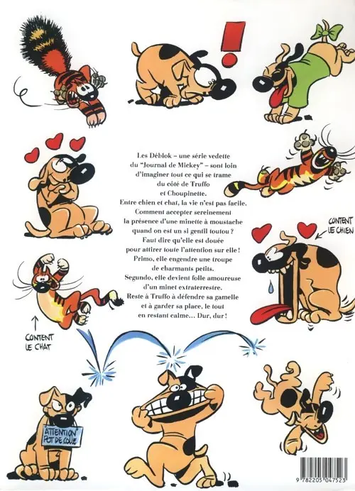 Verso de l'album Les Déblok éditions Dargaud Tome 3 Truffes et langues de chat à la Déblok