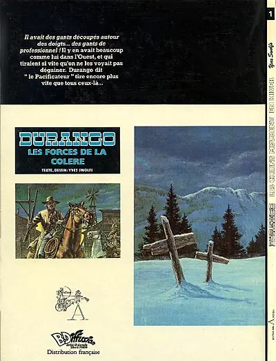Verso de l'album Durango Tome 1 Les chiens meurent en hiver