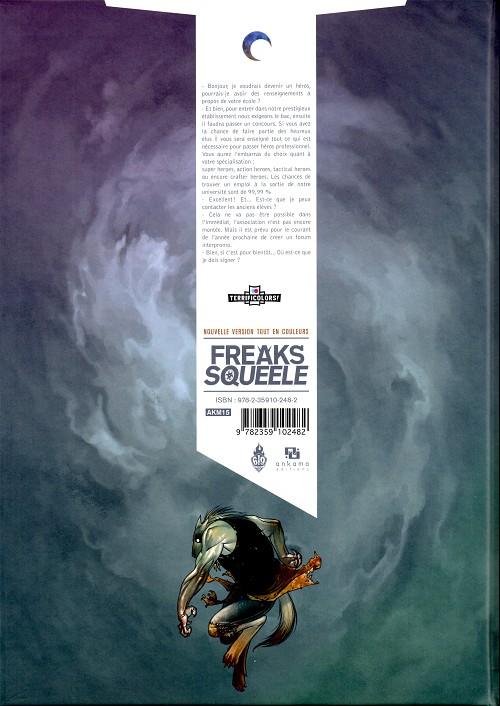 Verso de l'album Freaks' Squeele Version couleurs Tome 2 Étrange université 2/2