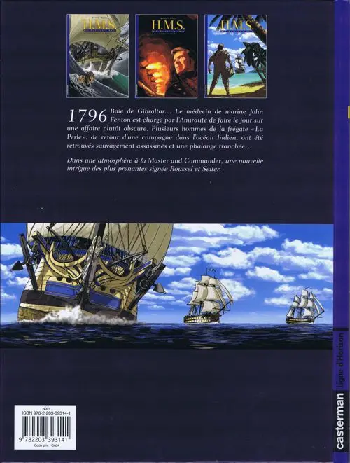 Verso de l'album H.M.S. - His Majesty's Ship Tome 3 La morsure du serpent