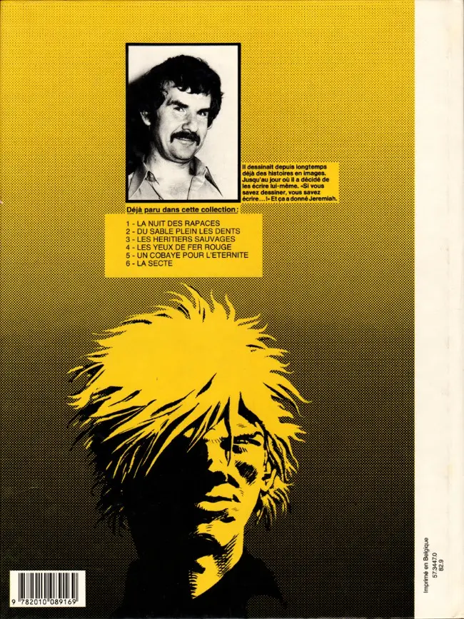 Verso de l'album Jeremiah Tome 7 Afromérica