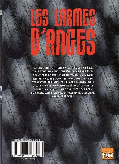 Verso de l'album Les larmes d'anges