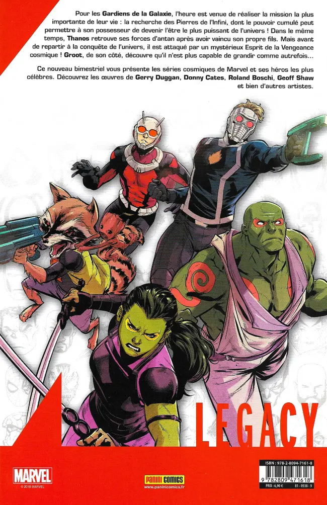 Verso de l'album Marvel Legacy - Marvel Epics Tome 1 Thanos Gagne