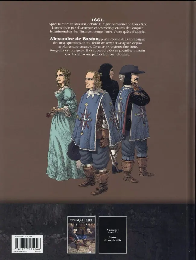 Verso de l'album Mousquetaire Tome 1 Alexandre de Bastan