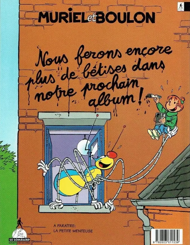 Verso de l'album Muriel et Boulon Tome 1 Une araignée au plafond