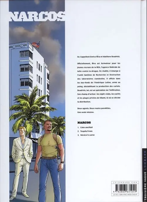 Verso de l'album Narcos Tome 3 Mexico'n carne