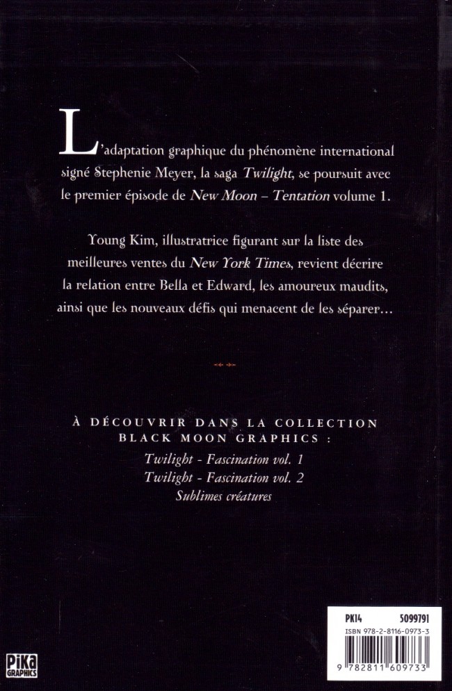 Verso de l'album New Moon Tome 1 Tentation - Volume 1