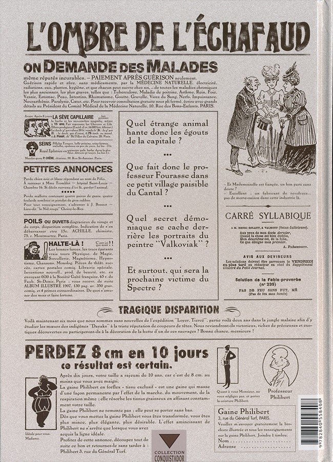 Verso de l'album L'Ombre de l'échafaud Tome 2 L'Affaire Dudane