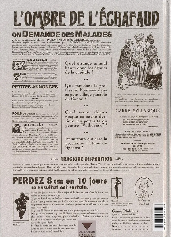 Verso de l'album L'Ombre de l'échafaud Tome 2 L'Affaire Dudane