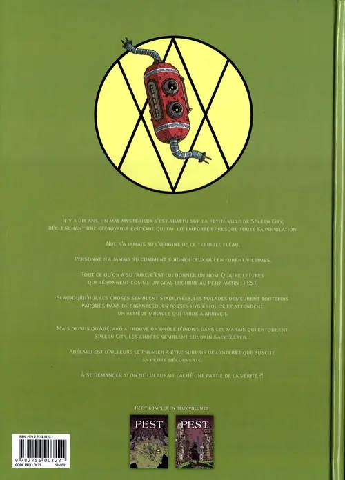 Verso de l'album Pest Tome 2 Les Boîtes noires
