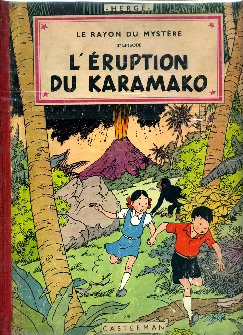 Couverture de l'album Les Aventures de Jo, Zette et Jocko Tome 4 Le Rayon du Mystère 2e épisode, L'éruption du Karamako