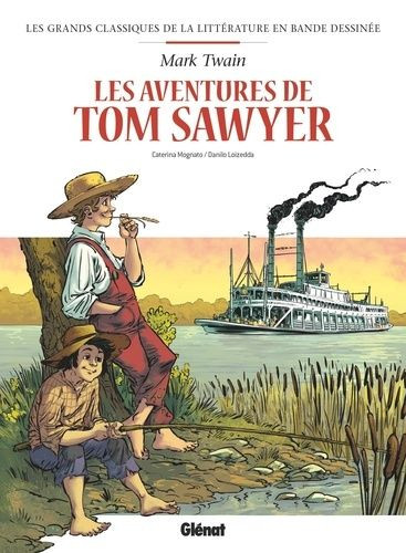 Couverture de l'album Les Grands Classiques de la littérature en bande dessinée Tome 38 Les Aventures de Tom Sawyer