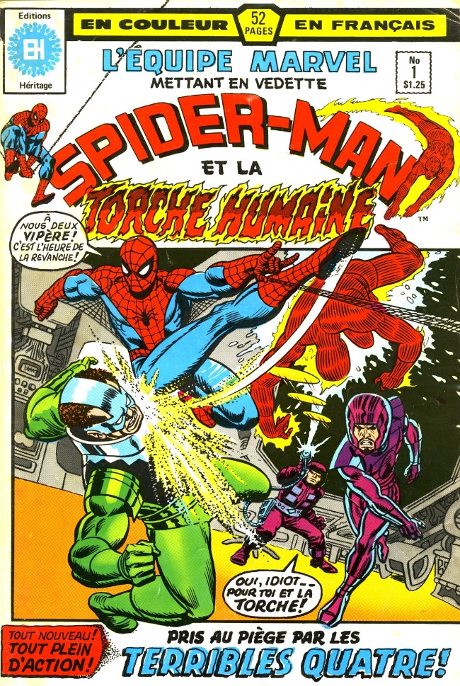 Couverture de l'album L'Équipe Marvel Tome 1 Spider-Man et la Torche Humaine