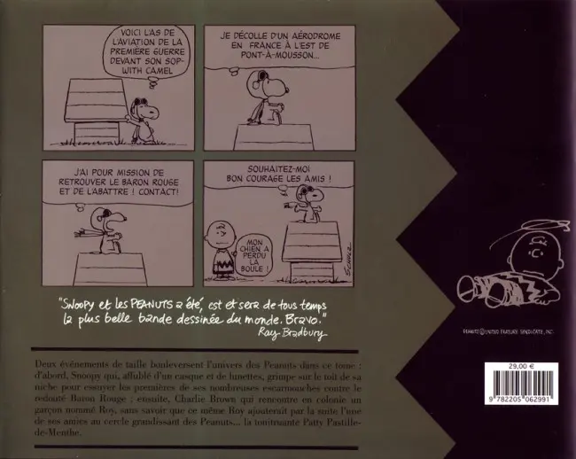 Verso de l'album Snoopy & Les Peanuts Tome 8 1965 - 1966
