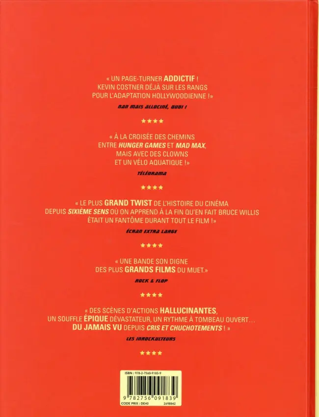 Verso de l'album Les Survivants de la révolte finale de l'apocalypse L'ultime prophétie de la sorbetière perdue