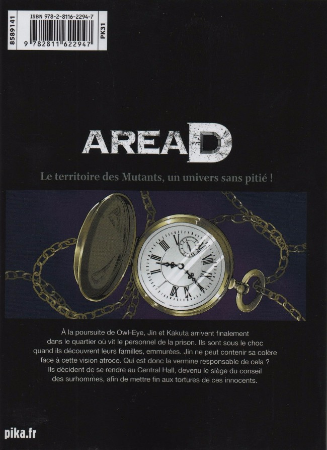 Verso de l'album Area D - Le Territoire des mutants 9 Le Quartier des surveillants