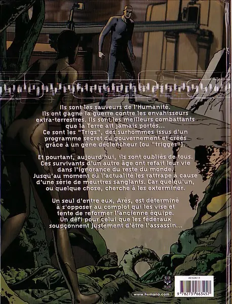 Verso de l'album Trigs Tome 1 Arès