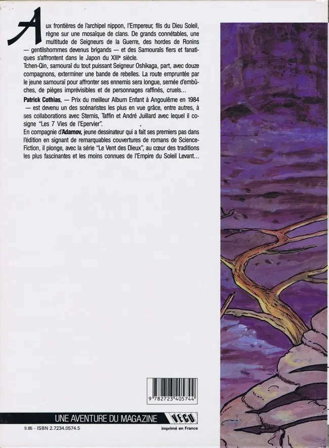 Verso de l'album Le Vent des Dieux Tome 1 Le sang de la lune