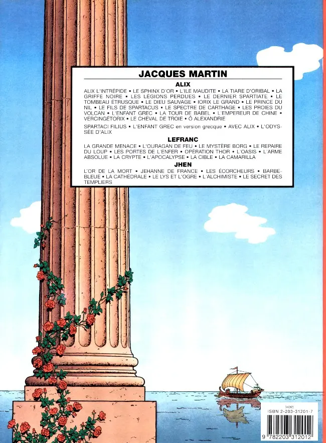 Verso de l'album Alix Tome 6 Les légions perdues