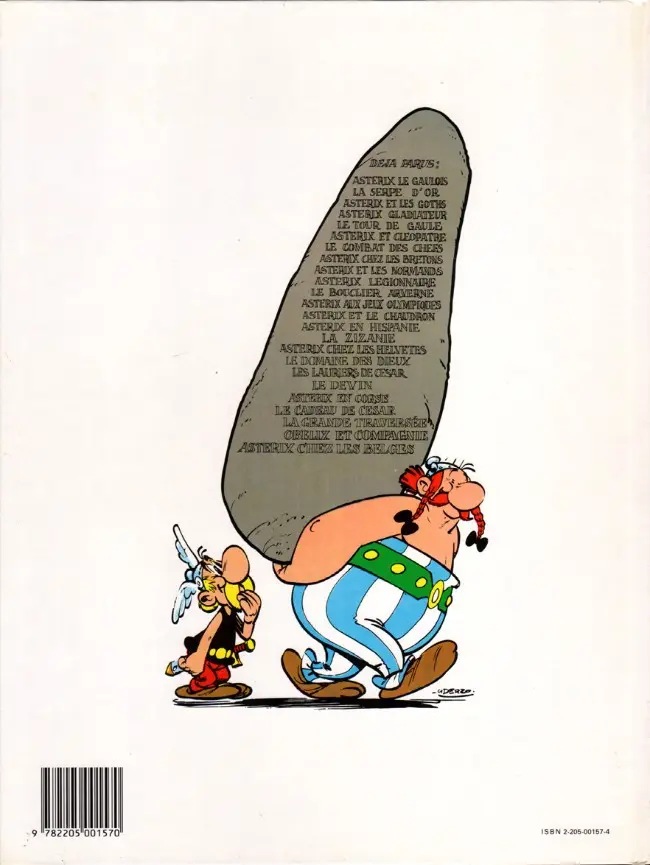 Verso de l'album Astérix Tome 6 Astérix et Cléopâtre