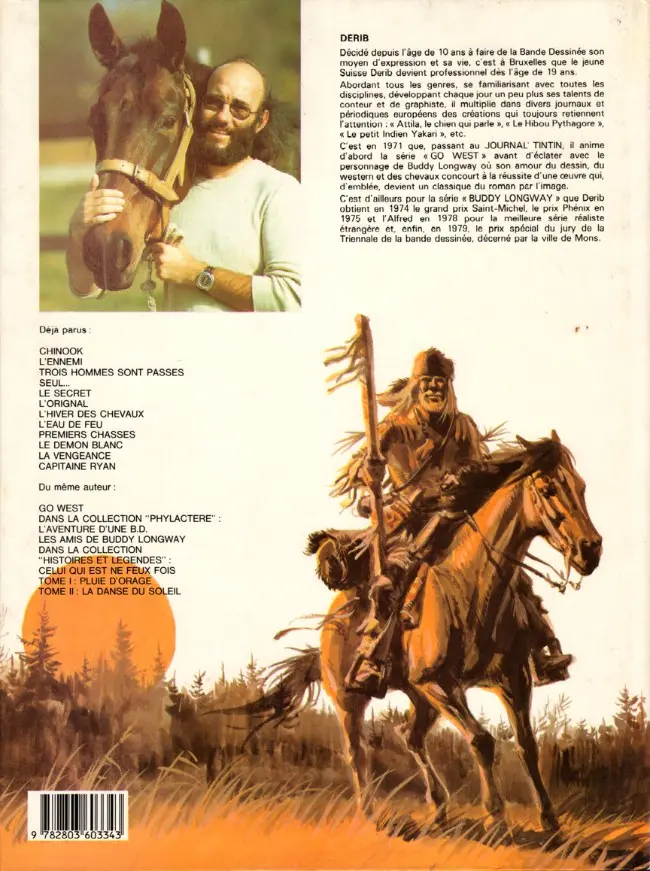 Verso de l'album Buddy Longway Tome 6 L'orignal