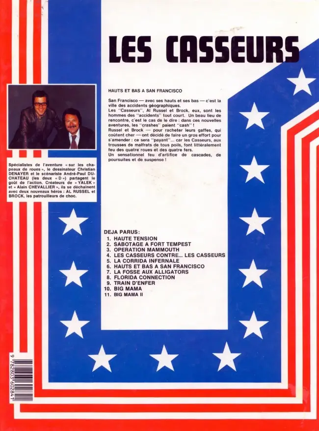 Verso de l'album Les Casseurs Tome 6 Hauts et bas à San Francisco