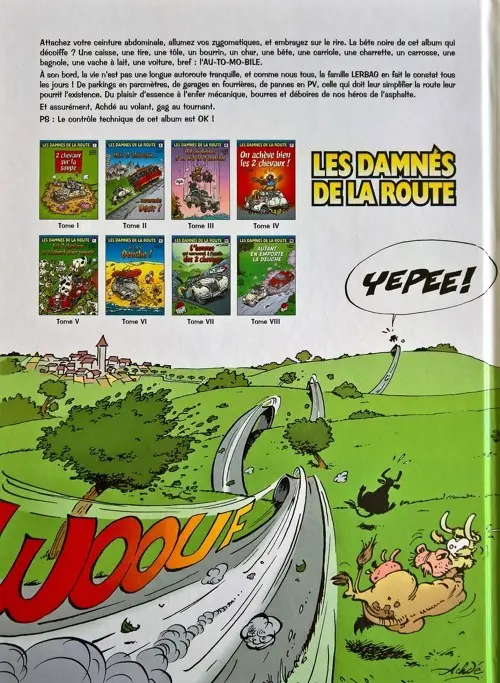 Verso de l'album Les damnés de la route Tome 6 Une 2 chevaux... ...nommée Désir !